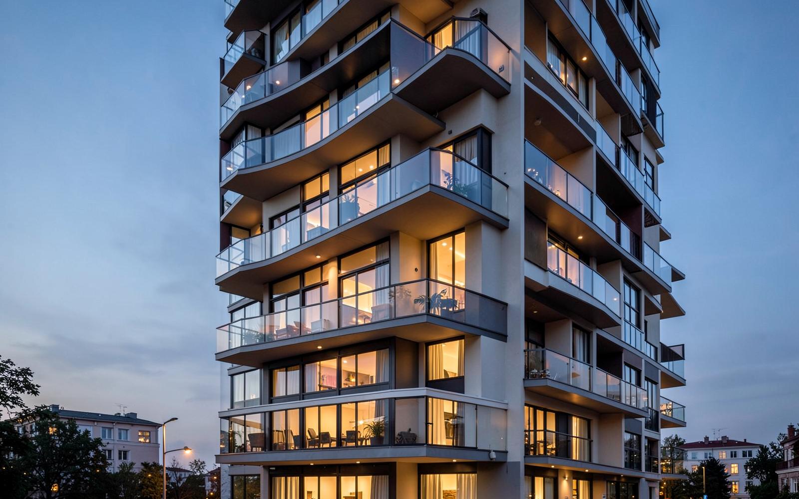 Fachada de edifício residencial de alto padrão